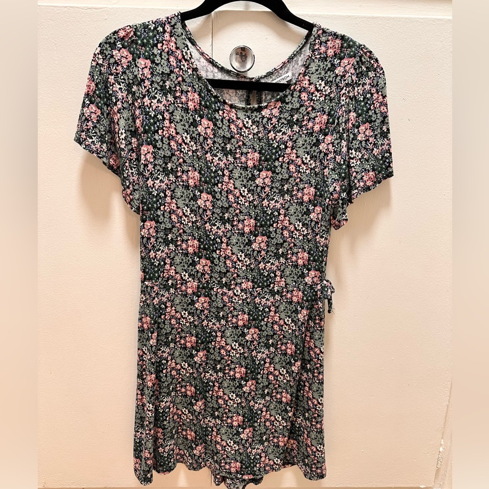Nordstrom Floral Tie Front Romper